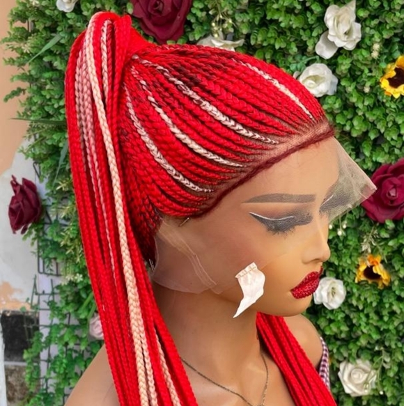 PONYTAIL BRAIDED WIGON 360 LACE CLOSURES 45